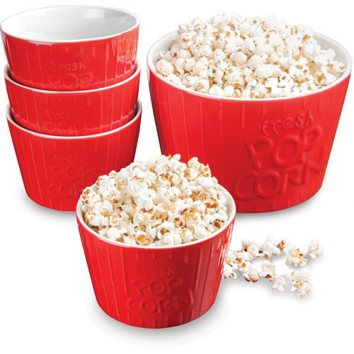 Final Touch Ceramic Popcorn Bowls, Set of 5 More Rewards