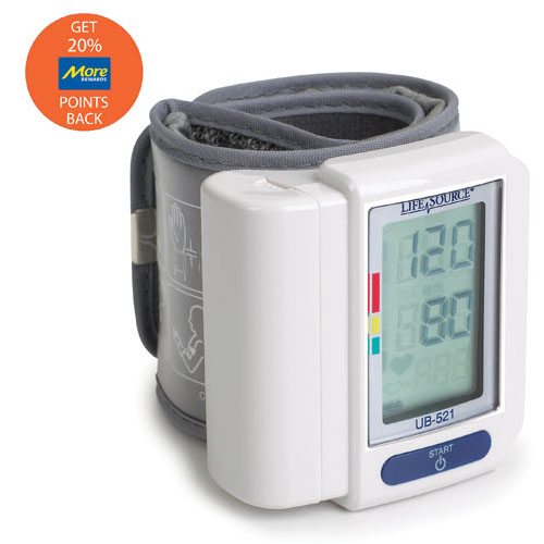 LifeSource Digital Wrist Blood Pressure Monitor More Rewards
